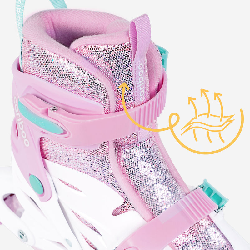 Glitter all-season softboot – breathable in summer, cozy in winter.