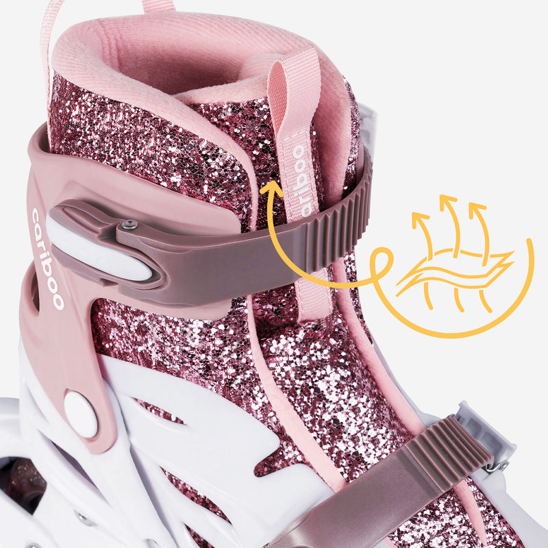 Glitter all-season softboot – breathable in summer, cozy in winter.
