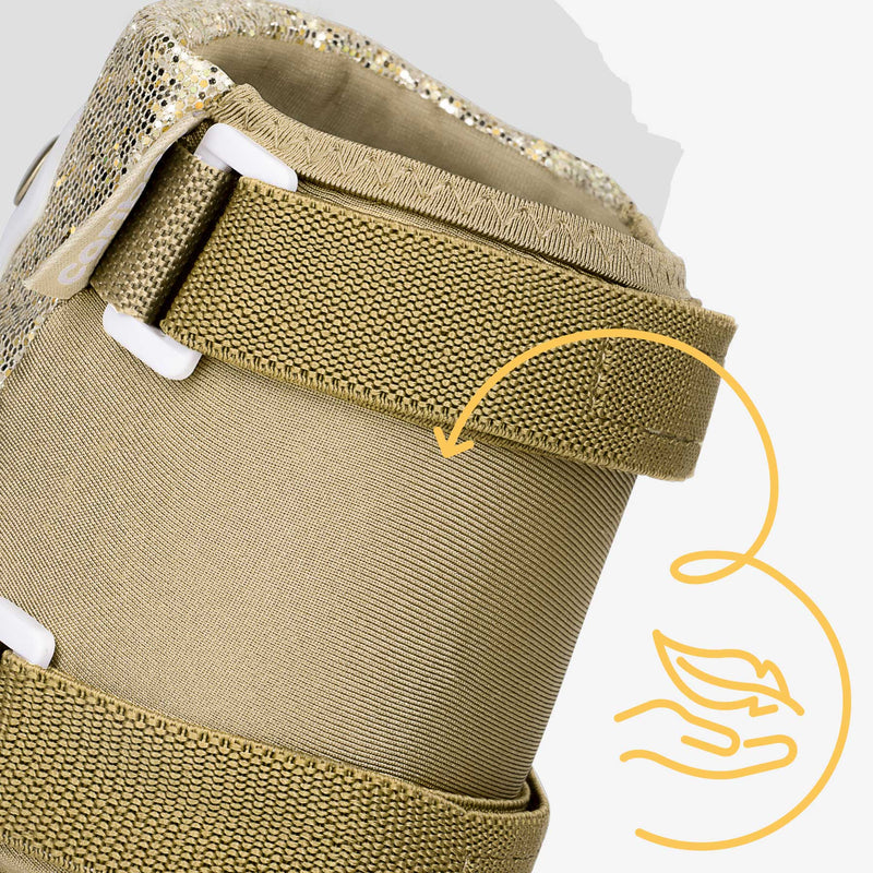 Flexible "sock" sleeve design for easy slip-on without pinching.