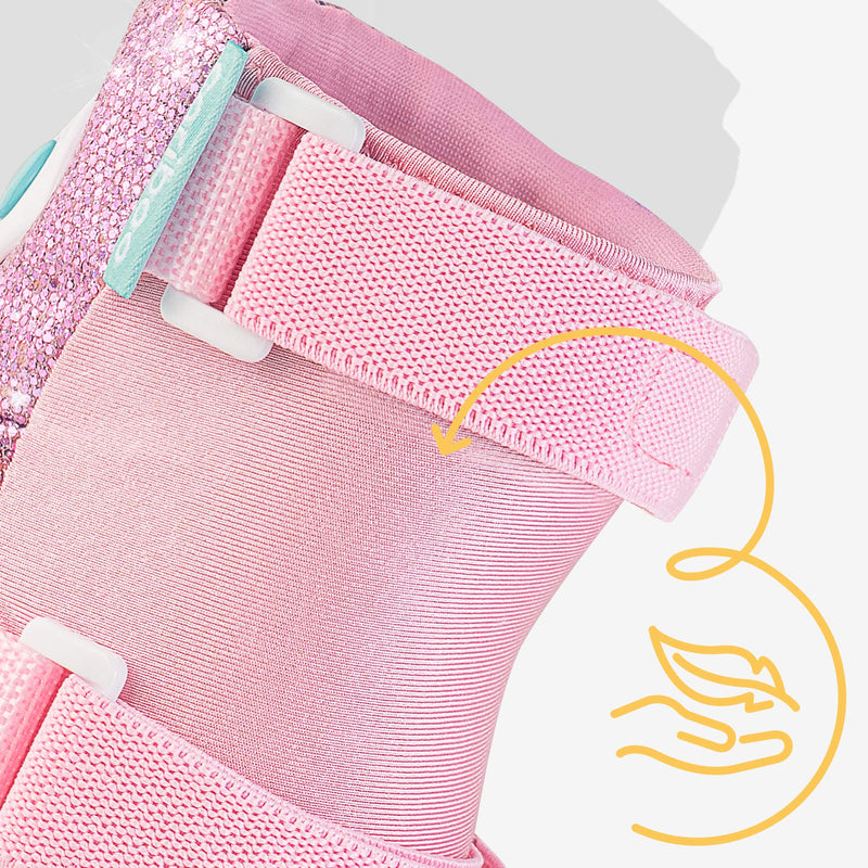Flexible "sock" sleeve design for easy slip-on without pinching.