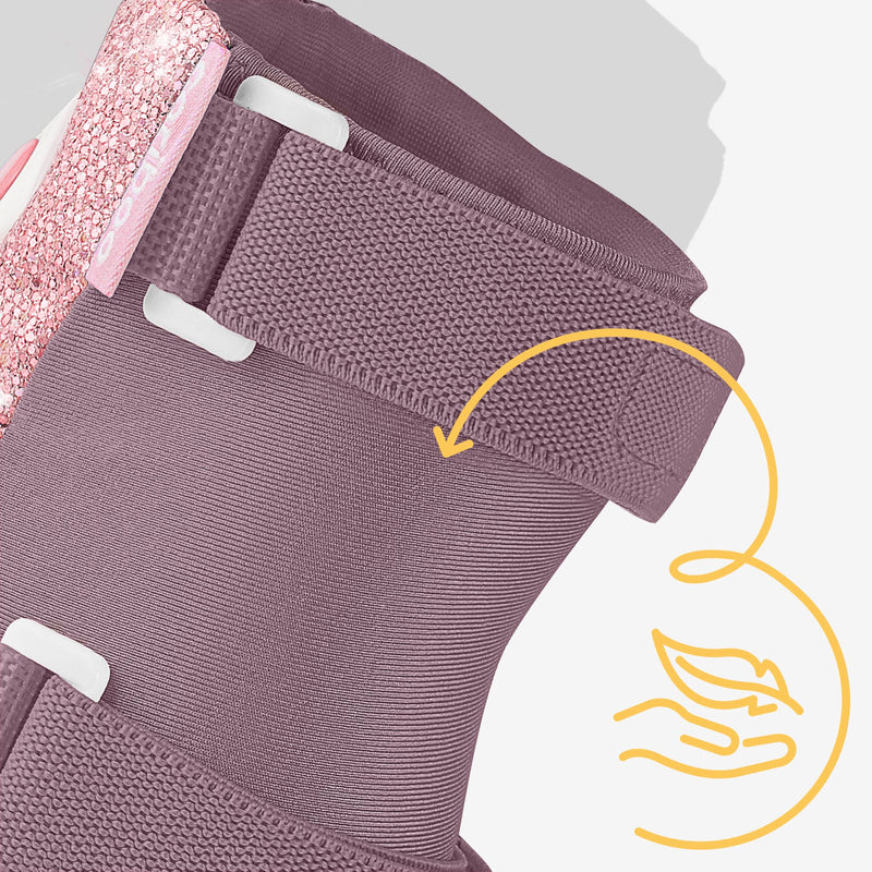 Flexible "sock" sleeve design for easy slip-on without pinching.