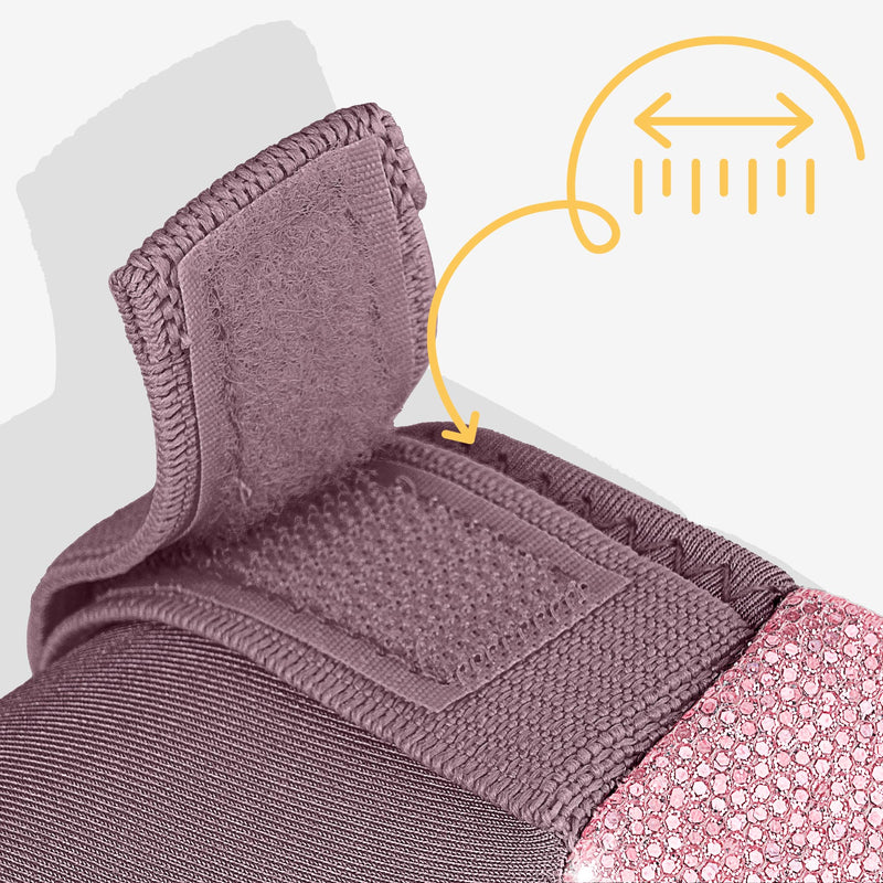 Dual Velcro straps stabilize the pads and adjust as your child grows.