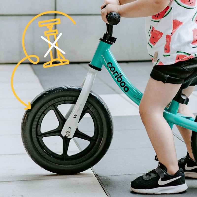 Lightweight EVA foam wheels – no pumping, zero risk of punctures.
