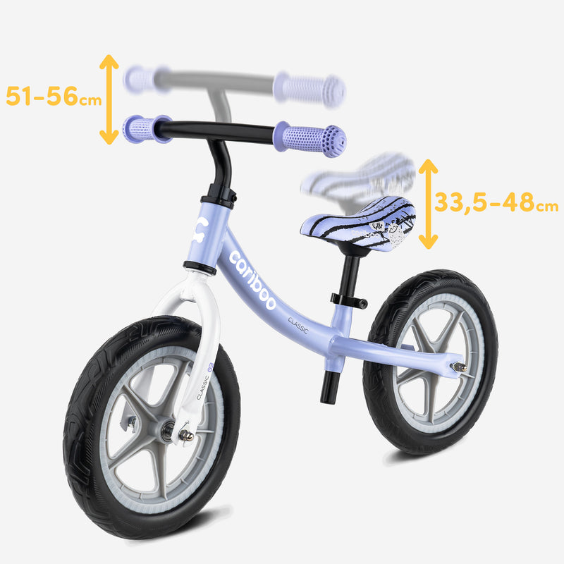 Height-adjustable handlebar and saddle.
