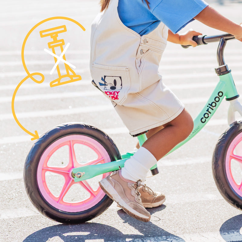 Lightweight EVA foam wheels – no pumping, zero risk of punctures.