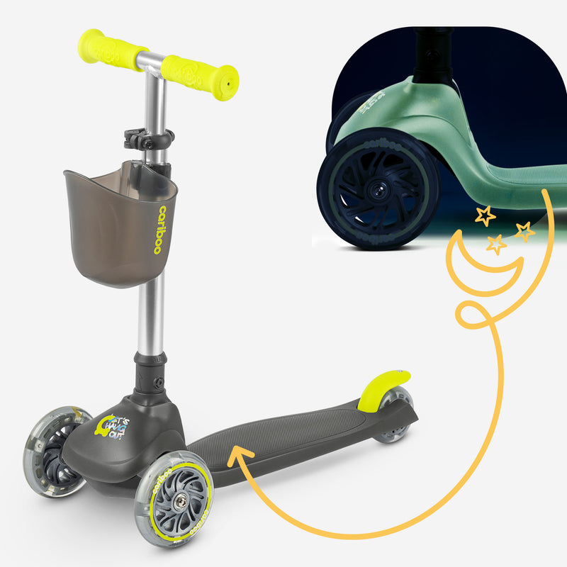 Glow-in-the-dark scooter deck.