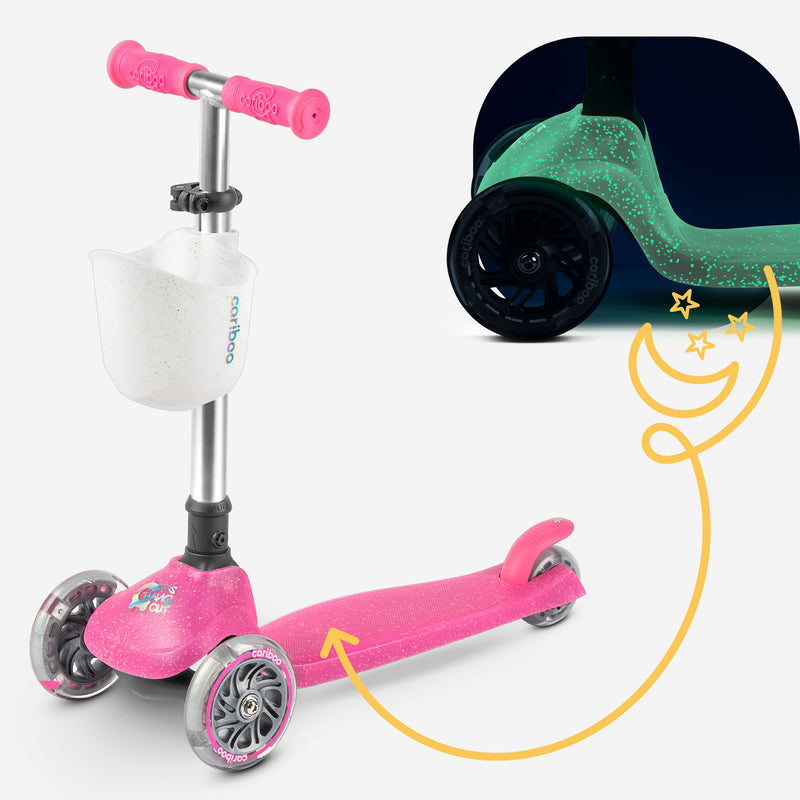 Glow-in-the-dark scooter deck.