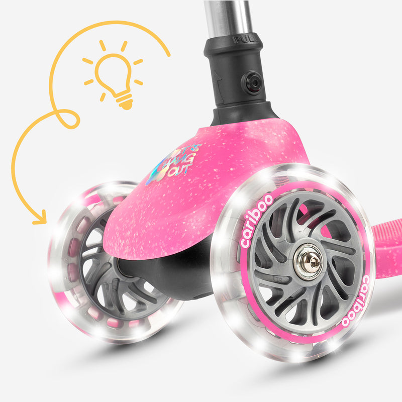 Battery-free LED wheels that light up while riding.