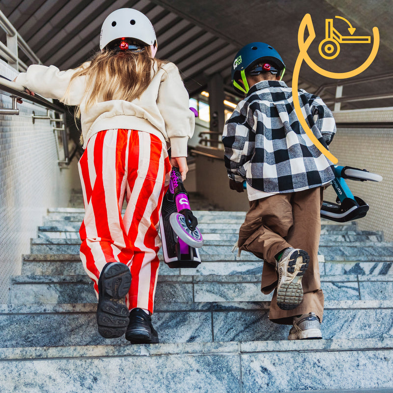 Système de pliage en un seul mouvement – intuitif pour les enfants comme pour les adultes.