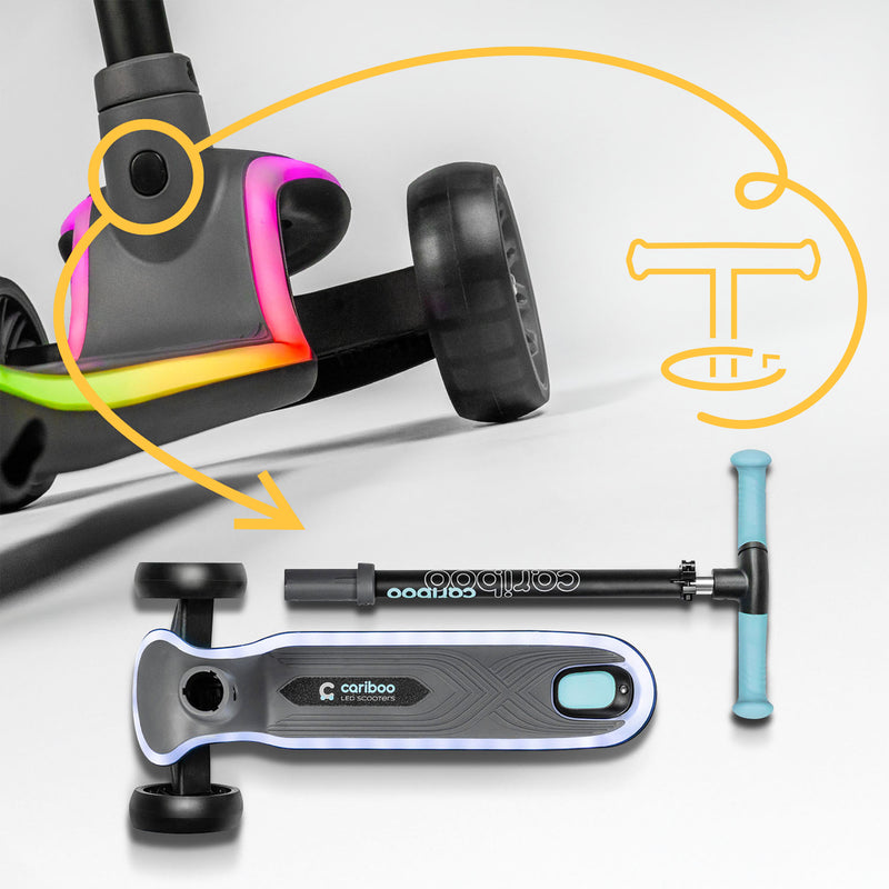 Detachable handlebar for easy transport and storage. 