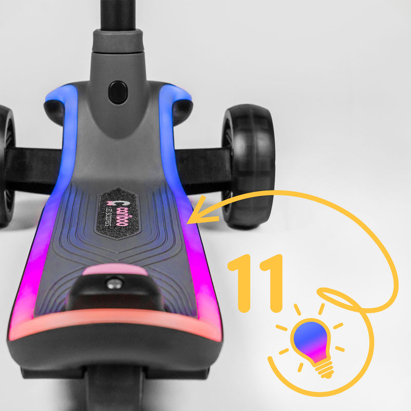 11 light modes: 6 single-color and 5 multicolor.