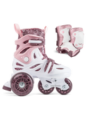 Inline skates with protective gear
